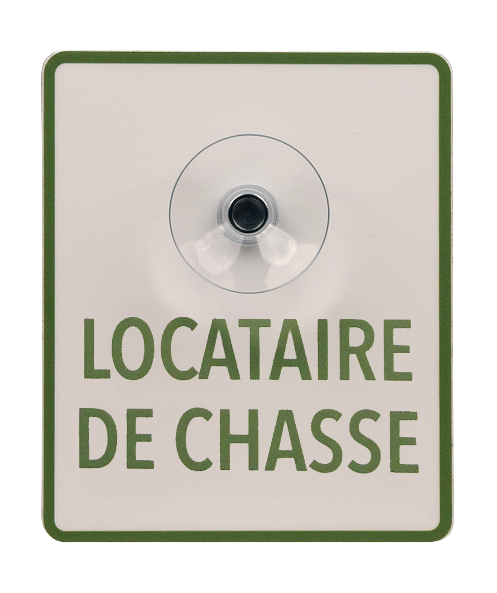Plaquette de service FR Locataire de chasse, XX9773-03-FR